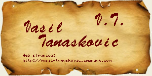 Vasil Tanasković vizit kartica